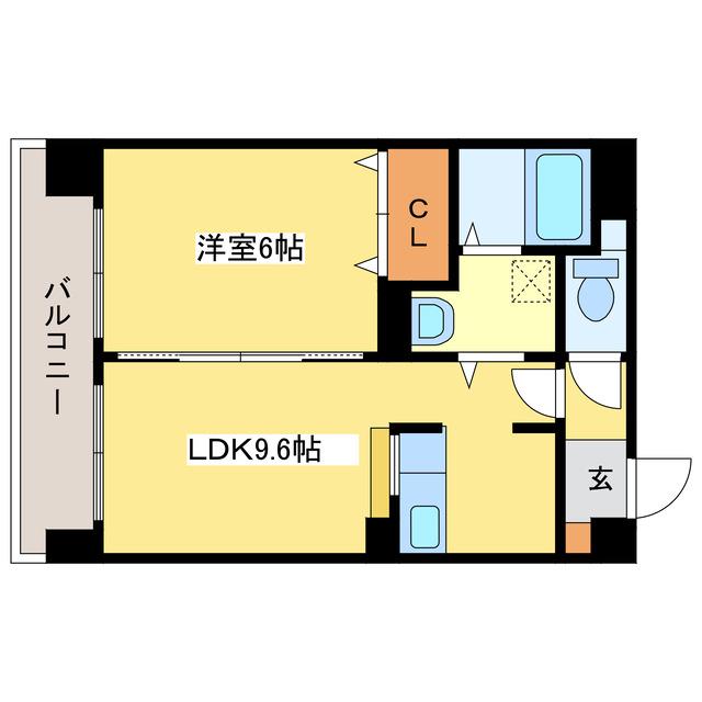 パシフィック元町パッセージ(1LDK/3階)の間取り写真
