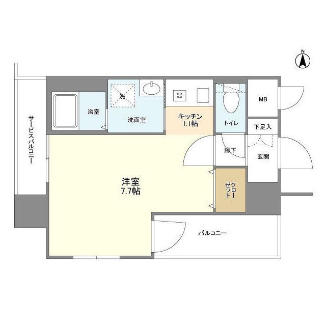 名古屋STATION(ワンルーム/7階)の間取り写真