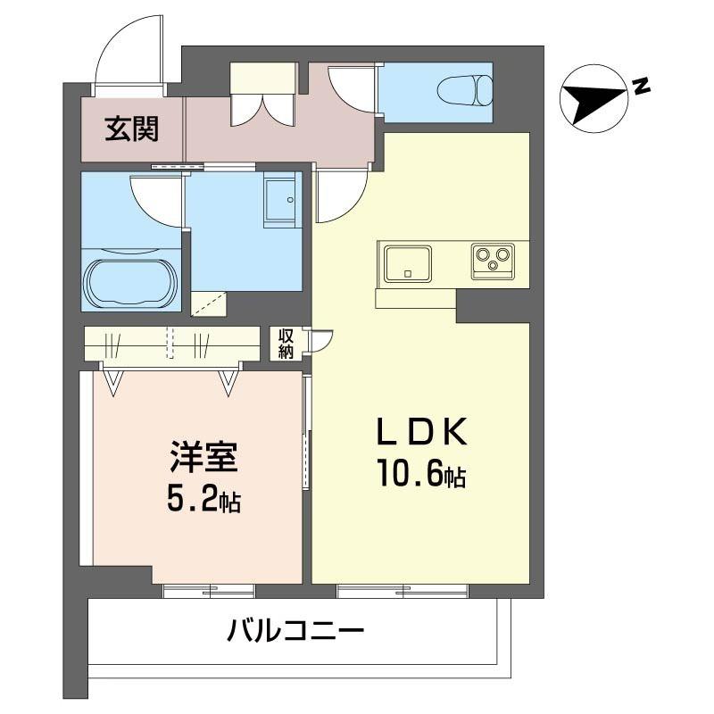 カ・ピリナ柏(1LDK/2階)の間取り写真