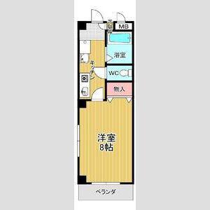 サンシャインII(1K/1階)の間取り写真