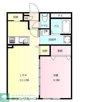 NEW WELL COURT高崎問屋町(1LDK/1階)の間取り写真
