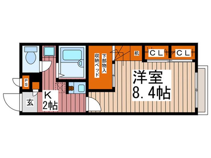 COMFORT(1K/1階)の間取り写真