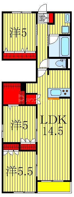 グリーンヒル(3LDK/1階)の間取り写真