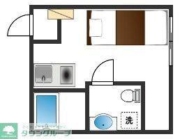 IOTELE 初台(ワンルーム/2階)の間取り写真