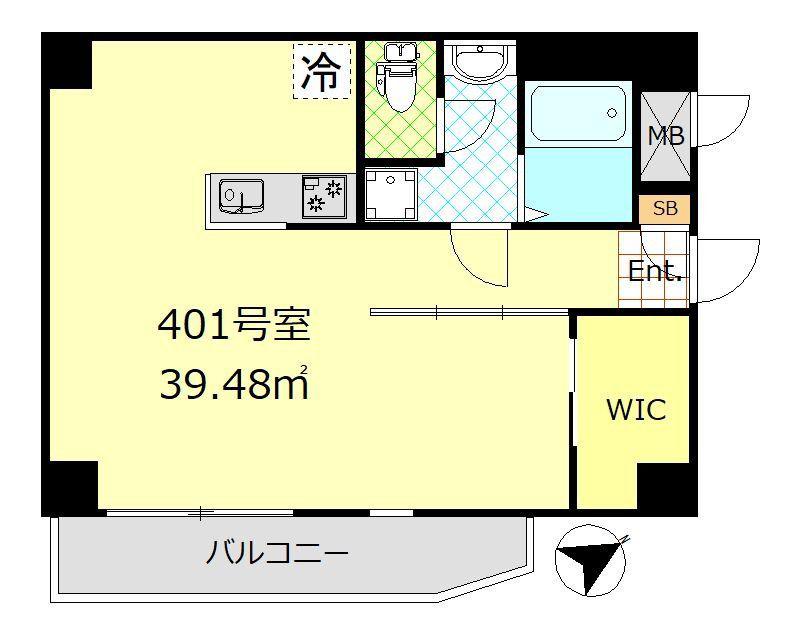 コージーコート西新宿(ワンルーム/4階)の間取り写真