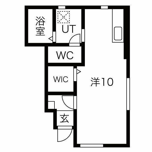 MONCIEL(ワンルーム/1階)の間取り写真