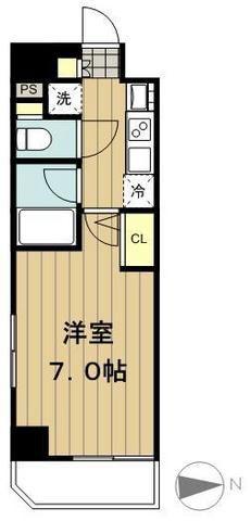 フェニックス上石神井(1K/6階)の間取り写真