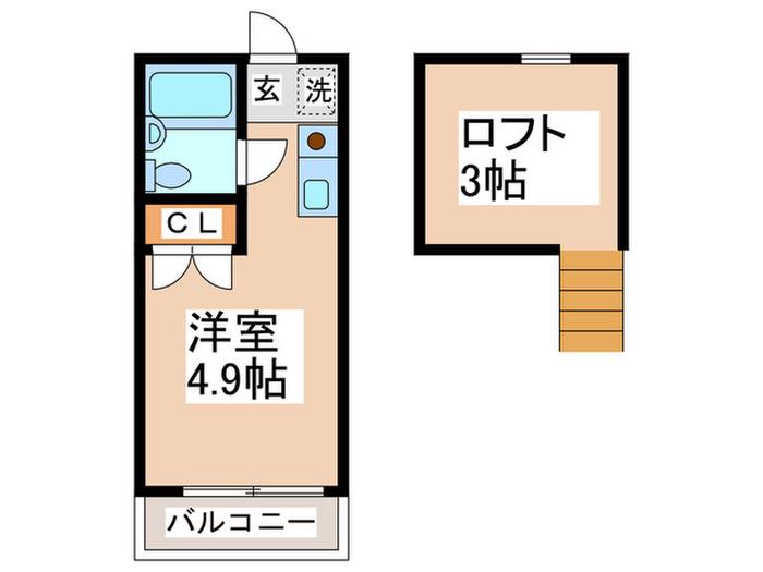 サンコートナカハラI(ワンルーム/1階)の間取り写真
