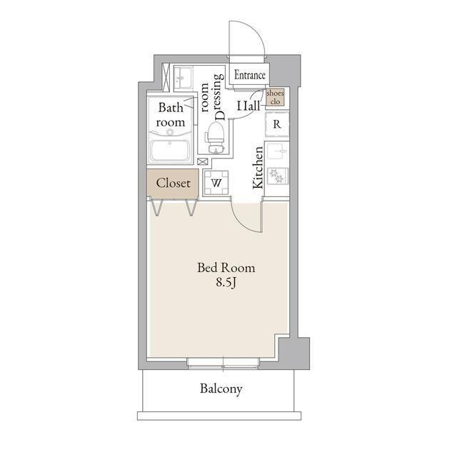 アルファコートお花茶屋2(1K/3階)の間取り写真