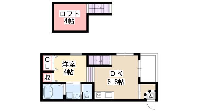 ウエストエム(1SLDK/1階)の間取り写真