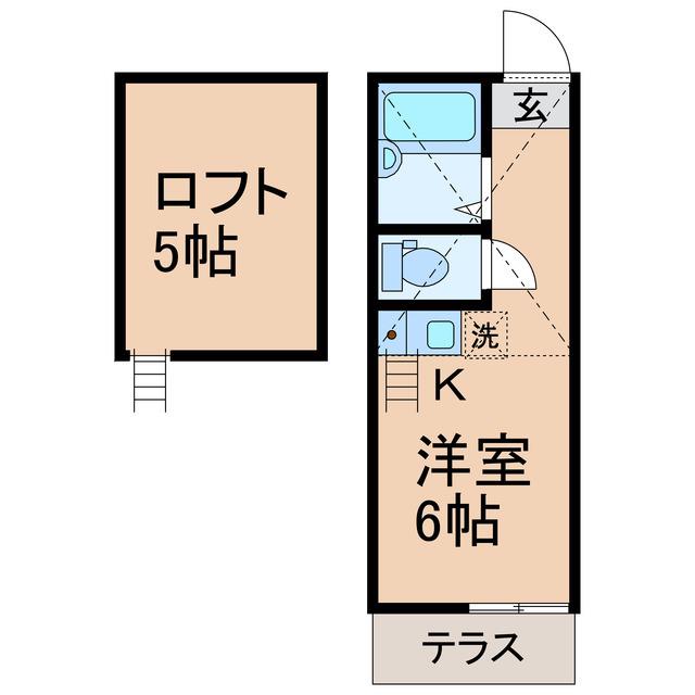 チェリーヒルズ保土ヶ谷(ワンルーム/1階)の間取り写真
