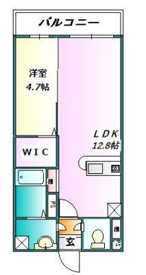 オプティマIII(1LDK/1階)の間取り写真