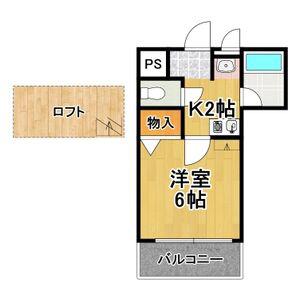 ラプティメゾン大正(1K/5階)の間取り写真