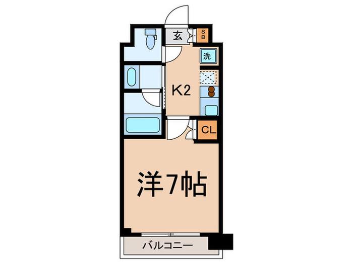 オーキッドレジデンス品川(1K/1階)の間取り写真