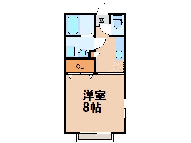みどりヶ丘ハイツ(1K/1階)の間取り写真
