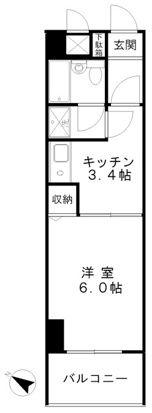 ライオンズマンション川口第11(1K/5階)の間取り写真