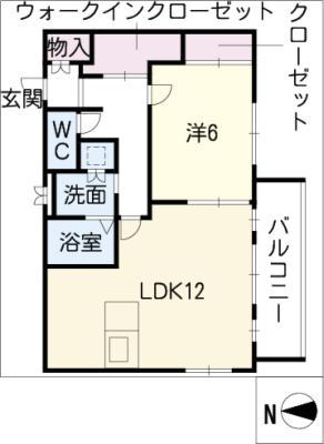 BELLEREVE JOIE(1LDK/2階)の間取り写真