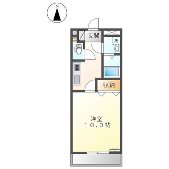 MEMORY SIMO 519(1K/1階)の間取り写真