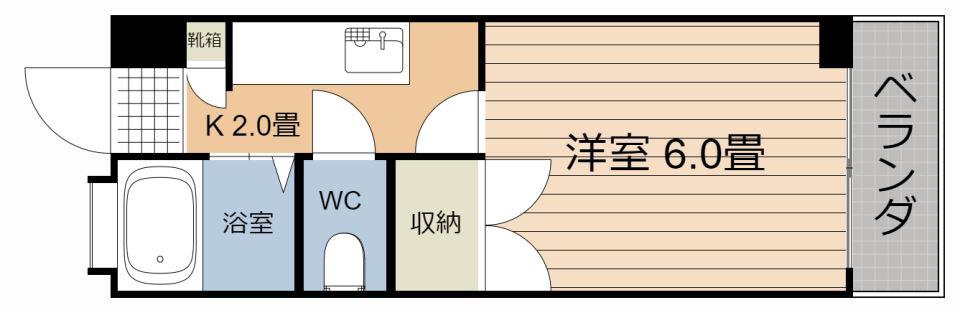 吉永ビル(1K/5階)の間取り写真