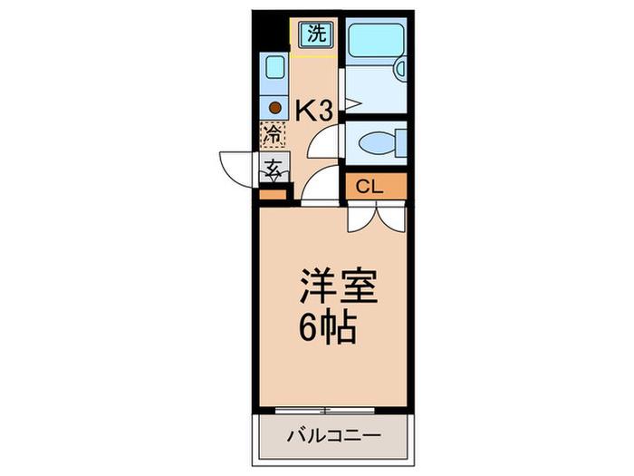 パロヴェルデ(1K/3階)の間取り写真