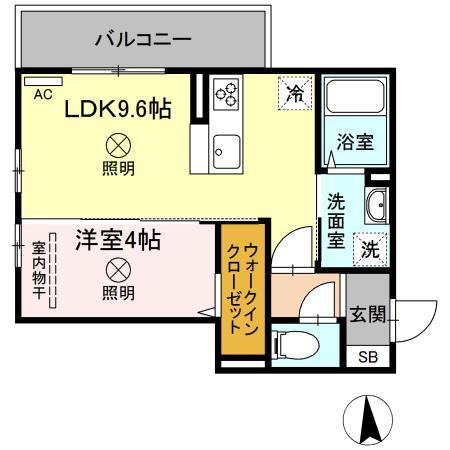 クラヴィエ(1LDK/3階)の間取り写真