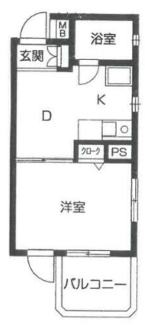 ヘリオス378立川(1K/3階)の間取り写真