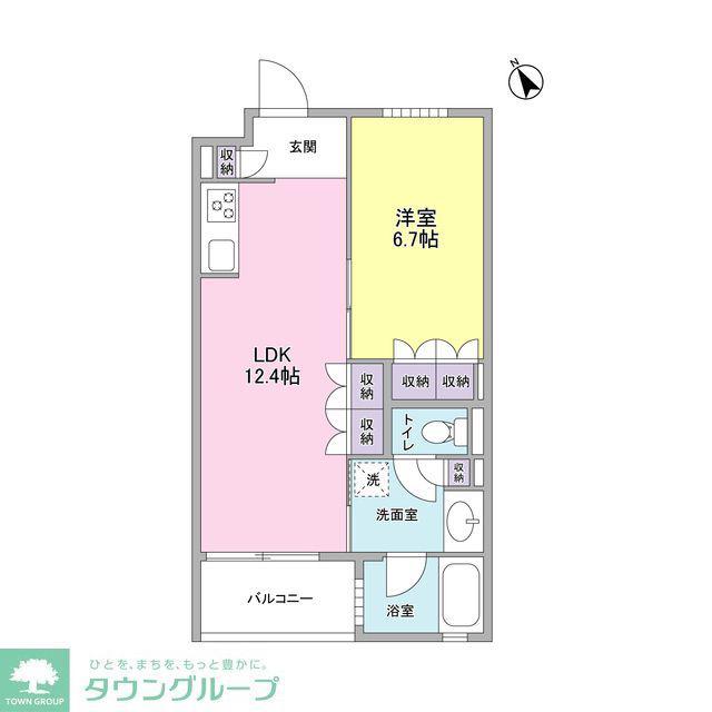 カーサポルトーネ(1LDK/4階)の間取り写真