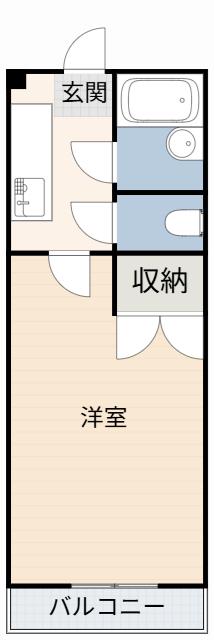 パレス城前(1K/2階)の間取り写真