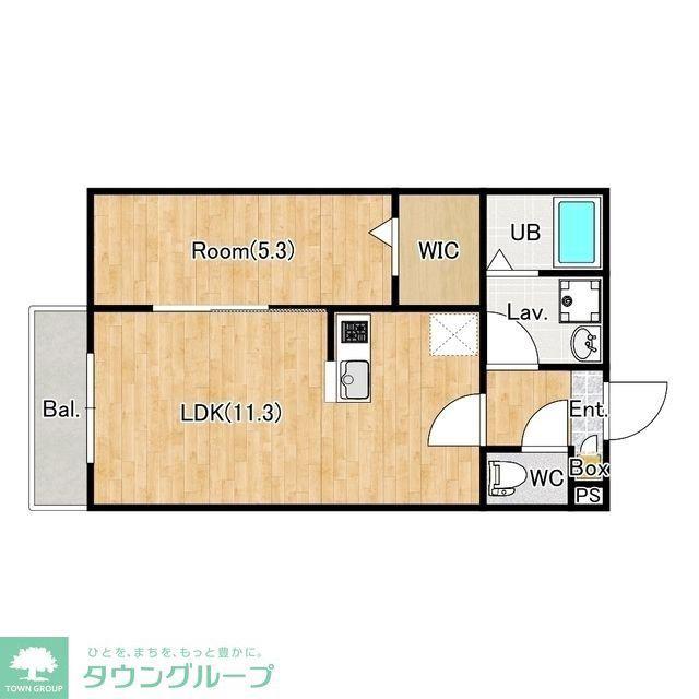 ジーメゾン与野本町西(1LDK/1階)の間取り写真