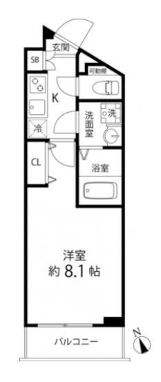 プレールドゥーク成増(1K/3階)の間取り写真