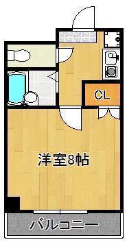 オグラMシミズ(1K/4階)の間取り写真