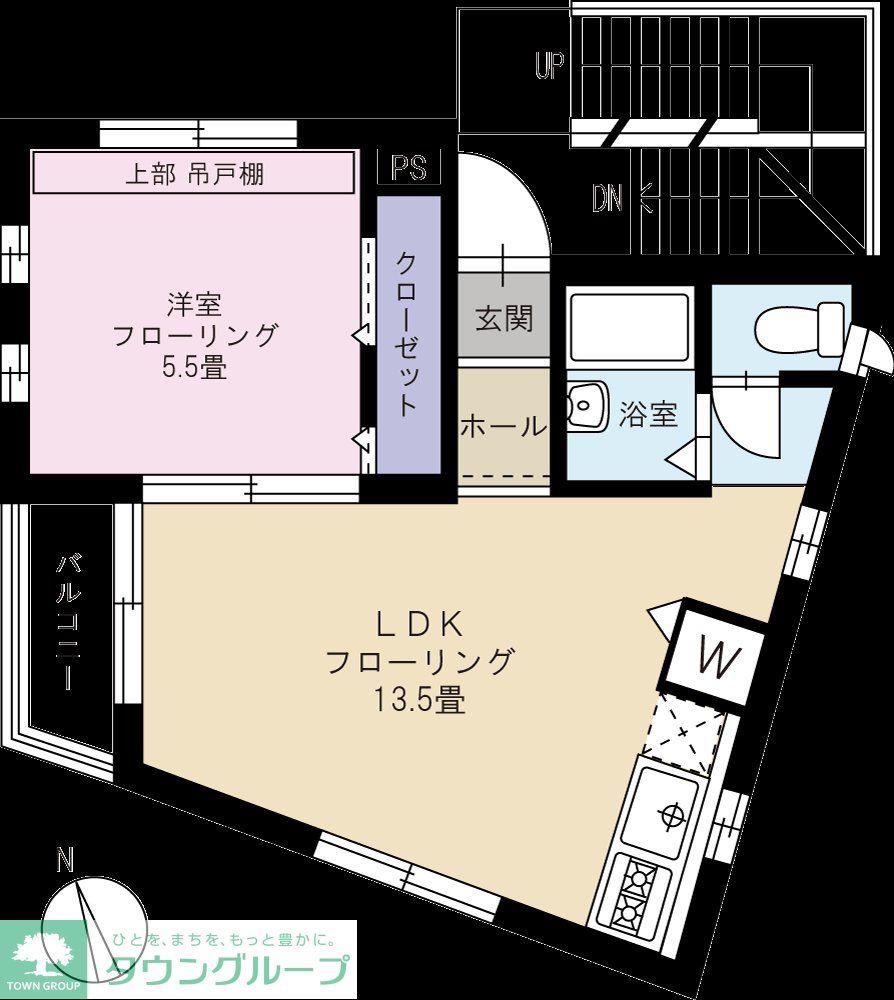 カーサ杉並(1LDK/2階)の間取り写真