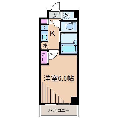 フェニックス新横濱エオール(1K/6階)の間取り写真