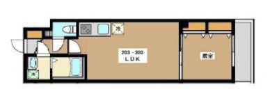 ミリアビタ船橋(1LDK/3階)の間取り写真