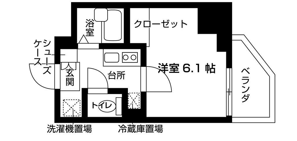 NASIC目白台(1K/8階)の間取り写真
