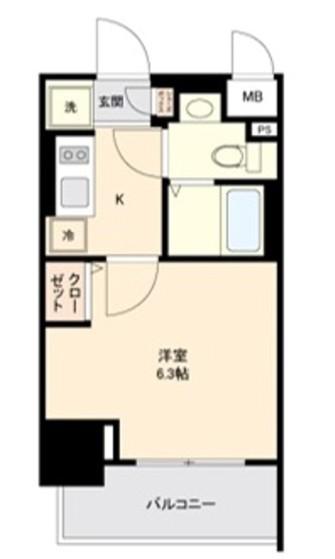 LE-LION西早稲田(1K/10階)の間取り写真
