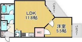 阪急神戸線 西宮北口駅 徒歩5分 3階建 築24年(1LDK/3階)の間取り写真