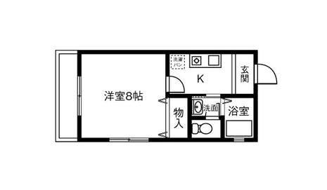 アートパーク花池(1K/4階)の間取り写真