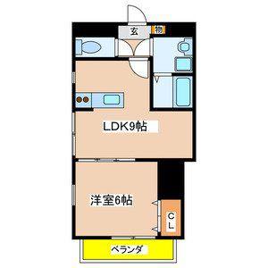 グランドソレイユ(1LDK/2階)の間取り写真
