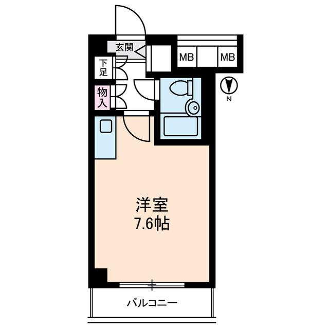 藤和シティコープ練馬(ワンルーム/10階)の間取り写真