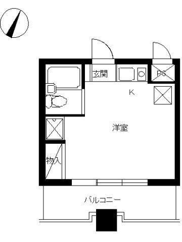 スカイコート西川口第5(ワンルーム/9階)の間取り写真
