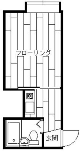 ファミリーハイツ(1K/2階)の間取り写真