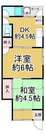 みずほ荘(2DK/1階)の間取り写真