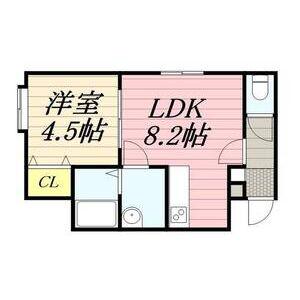 フェリス(1LDK/2階)の間取り写真