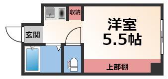 マンションH.T(ワンルーム/3階)の間取り写真
