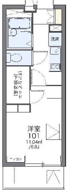 レオパレスカーネリアン片倉(1K/2階)の間取り写真