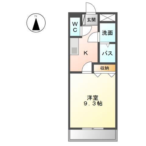 プロニティハウス(1K/2階)の間取り写真
