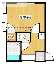 モンパレス(1K/2階)の間取り写真
