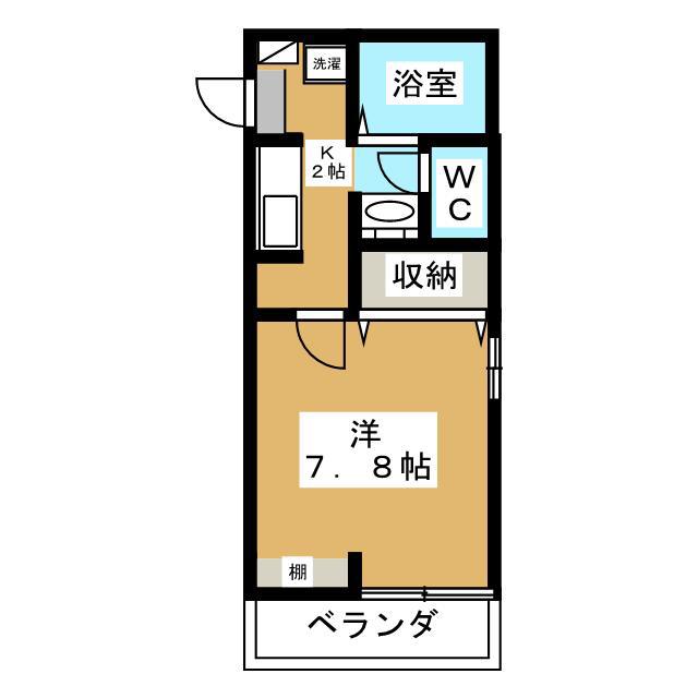 BELLE MAISON(1K/1階)の間取り写真