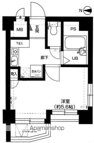 メインステージ江戸川橋II(1K/7階)の間取り写真